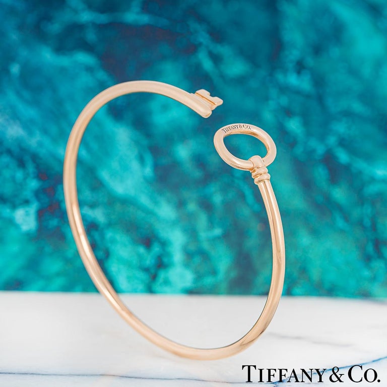 Tiffany and Co. Rose Gold Tiffany Keys Wire Bracelet at 1stDibs