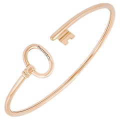 Tiffany & Co. Rose Gold Tiffany Keys Wire Bracelet