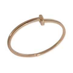 Tiffany & Co. Rose Gold  Tiffany T T1 Narrow Hinged Bracelet