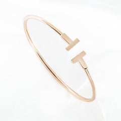 Tiffany & Co. Rose Gold Tiffany T Wire Bracelet Size Medium 60010744