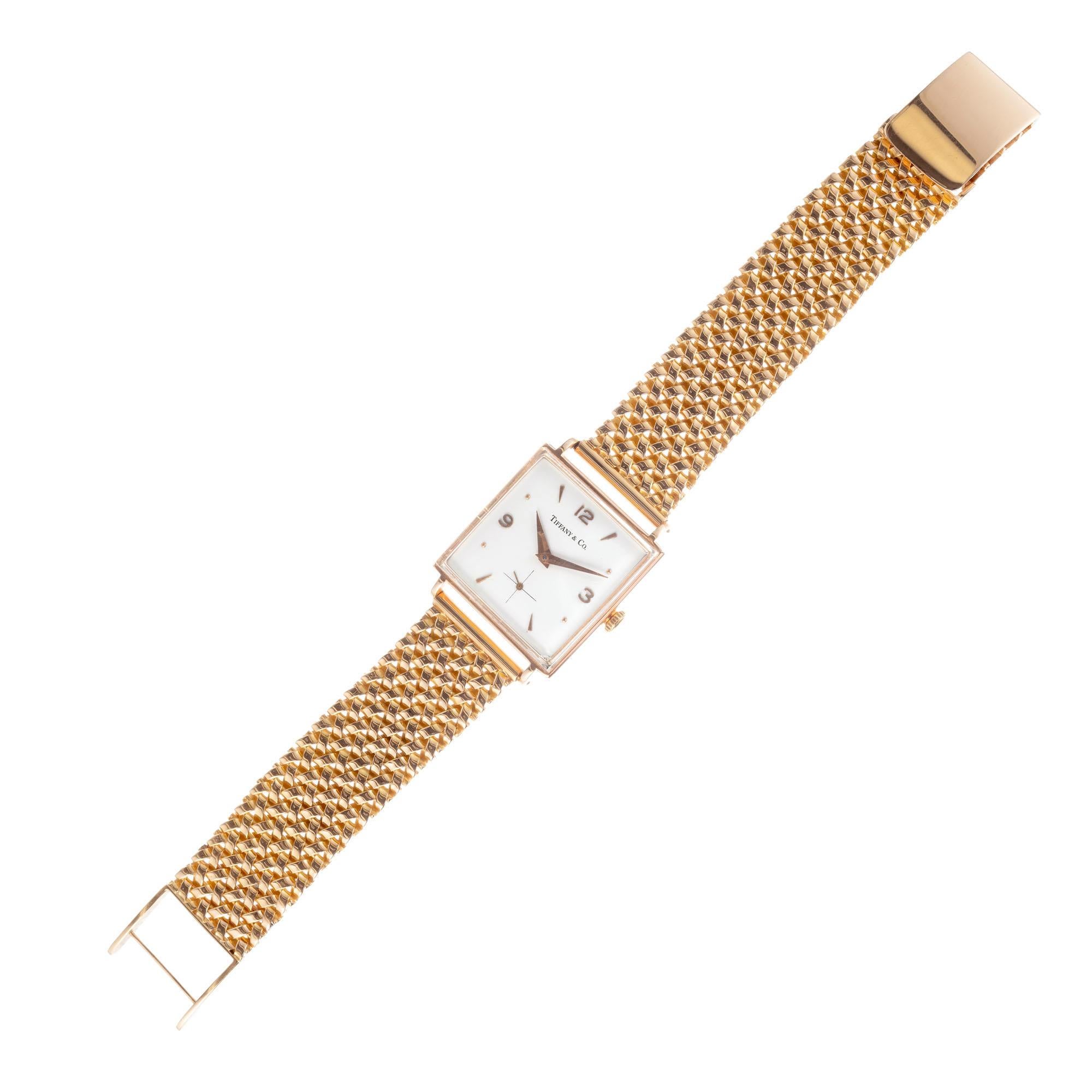 Tiffany & Co. Rose Gold Universal Genève Armbanduhr aus der Jahrhundertwende für Damen oder Herren im Angebot