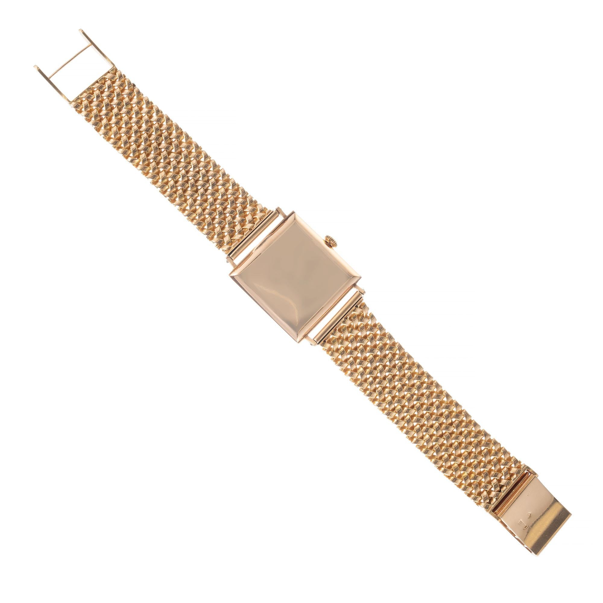 Tiffany & Co. Rose Gold Universal Genève Armbanduhr aus der Jahrhundertwende im Angebot 1