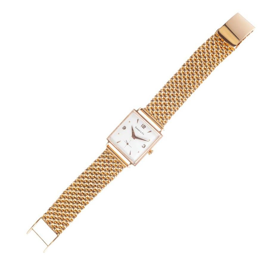 Tiffany & Co. Orologio da polso Universal Genève Midcentury in oro rosa in vendita 1