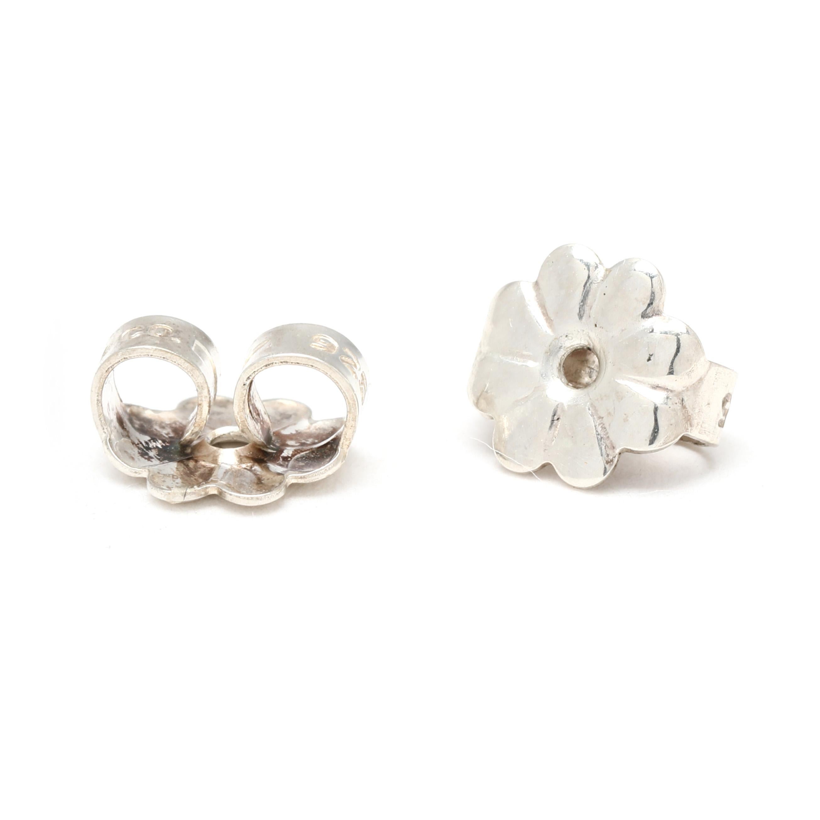 Tiffany & Co Boucles d'oreilles pendantes en quartz rose, argent, longueur 1,5 pouces Bon état - En vente à McLeansville, NC