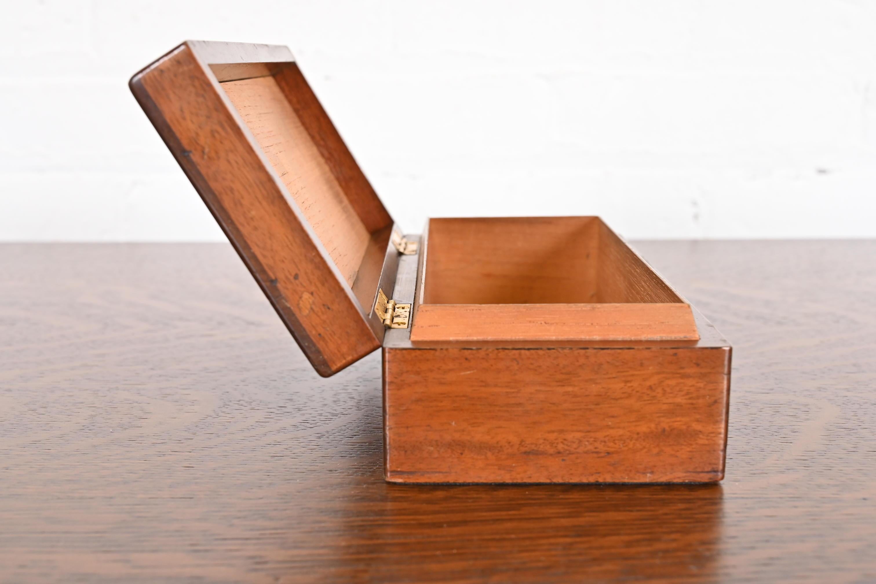 Tiffany & Co. Rosewood Cigar Box or Humidor With 18k Gold Plaquette 5
