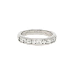 Tiffany & Co. Round and Baguette Cut Diamond Half Eternity in Platinum