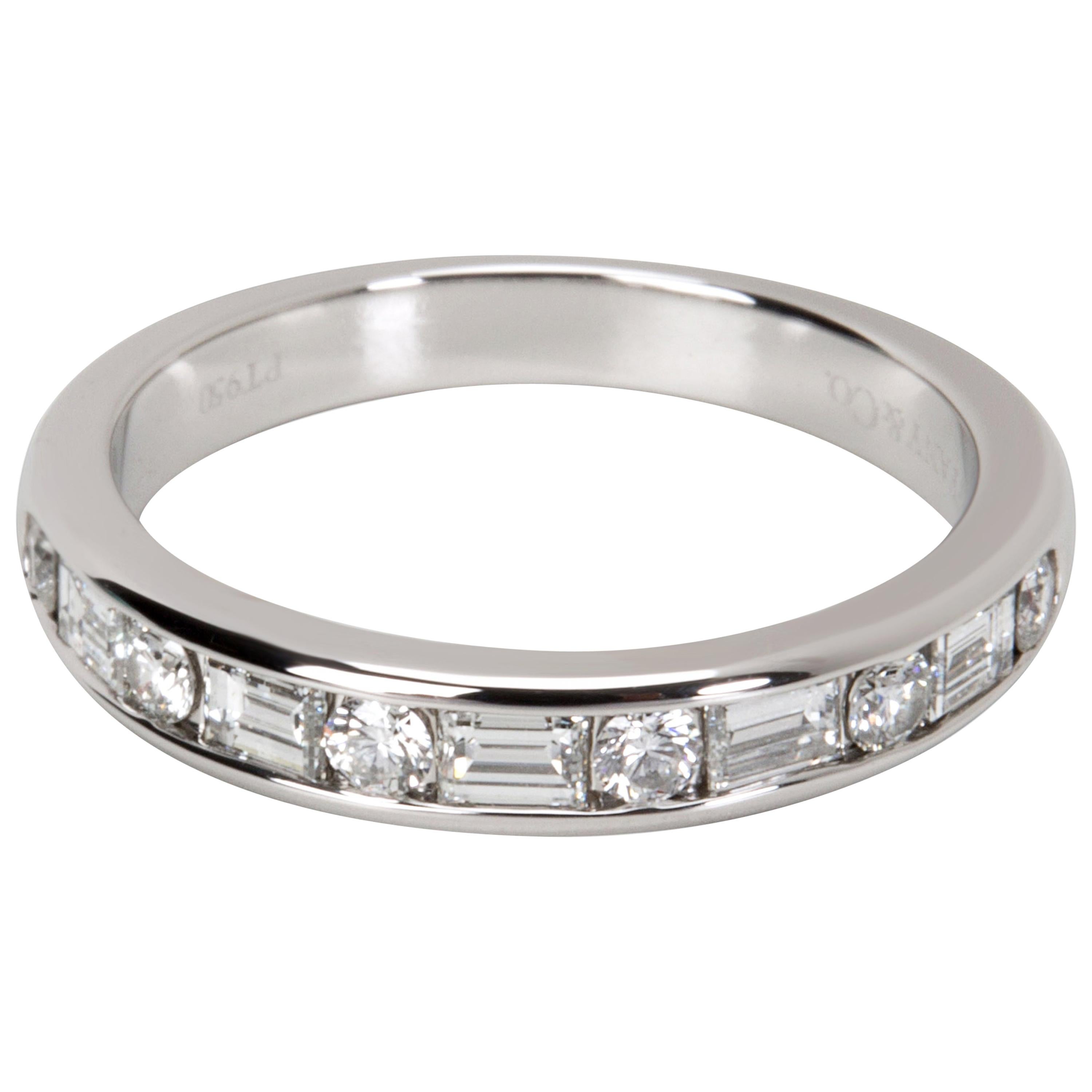 Tiffany & Co. Round and Baguette Diamond Band in Platinum 0.66 Carat