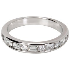 Tiffany & Co. Round and Baguette Diamond Band in Platinum 0.66 Carat