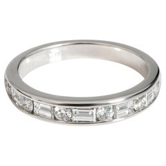 Tiffany & Co. Round & Baguette Diamond Wedding Band in Platinum 0.62 CTW