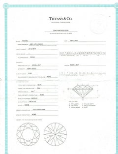 Tiffany & Co. Round Brilliant 0.25ct  I VVS2 Diamond & Platinum Engagement Ring