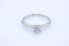 Tiffany & Co. Round Brilliant 0.32 Carat Diamond and Platinum Engagement Ring