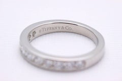 Tiffany & Co. Round Brilliant Diamond Wedding Band Ring Platinum 2.5 MM
