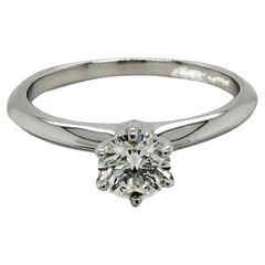 Tiffany & Co. Round Brilliant 0.47 cts I VS1 Diamond Platinum Engagement Ring
