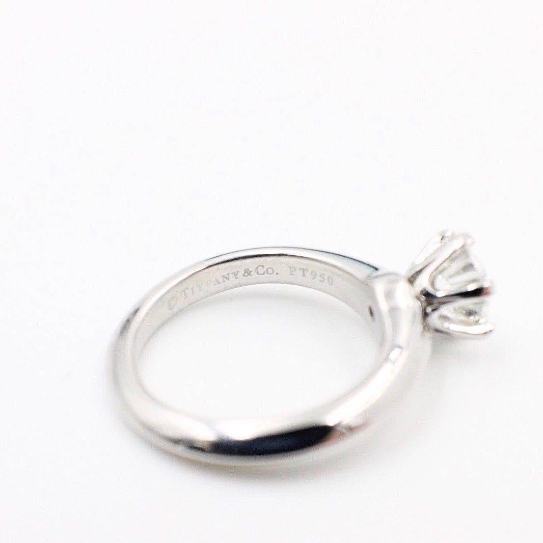 Tiffany & Co. Round Brilliant 0.75ct H VS1 Diamond & Platinum Engagement Ring 1
