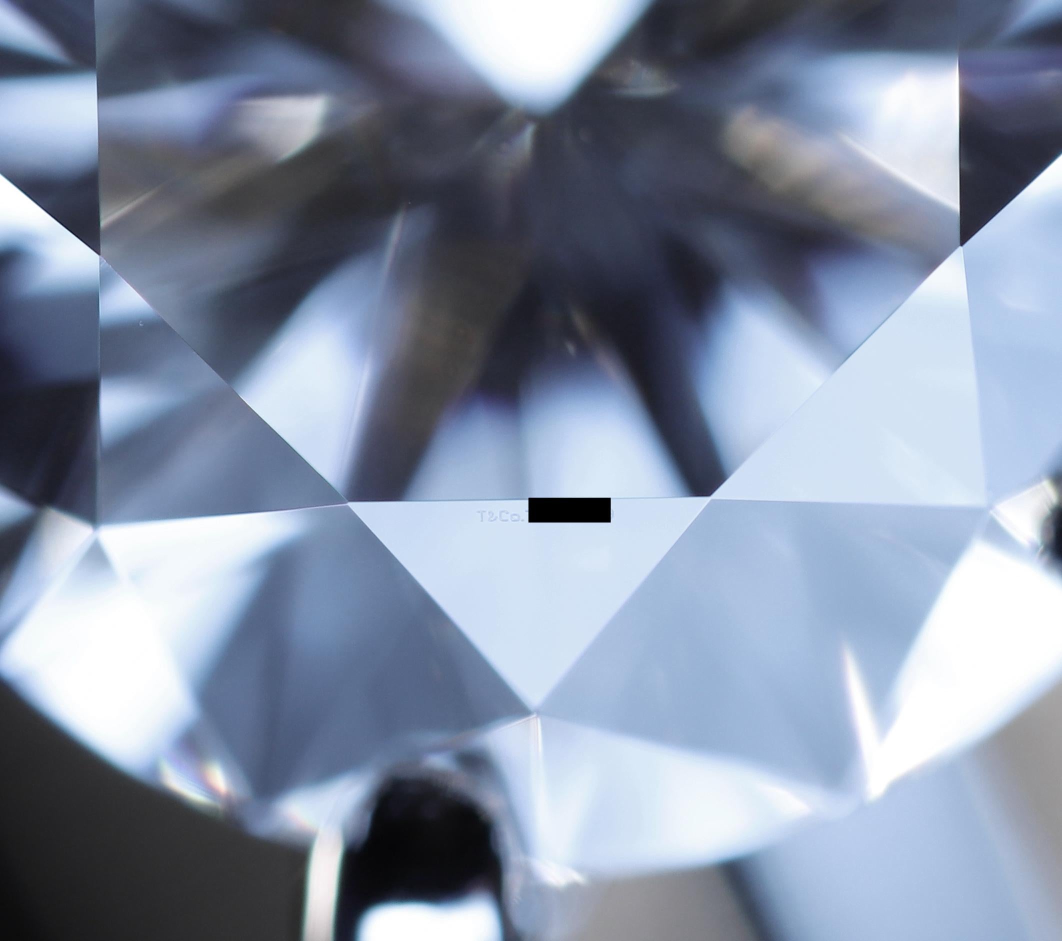 Tiffany & Co. Round Brilliant .53 ct H VS1 Diamond Solitaire Ring in Platinum For Sale 7