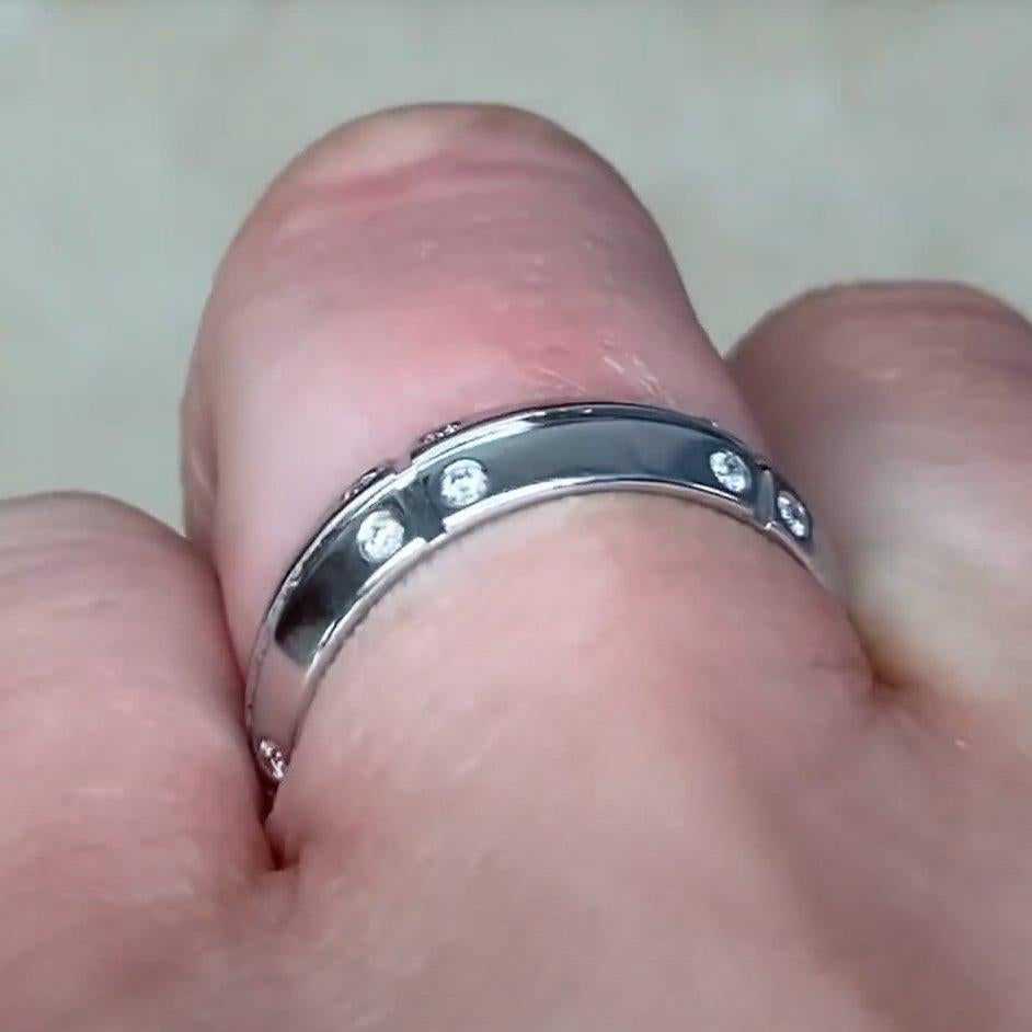 Tiffany & Co. Fede nuziale con diamante rotondo taglio Brilliante (circa 0,20 carati) in vendita 1