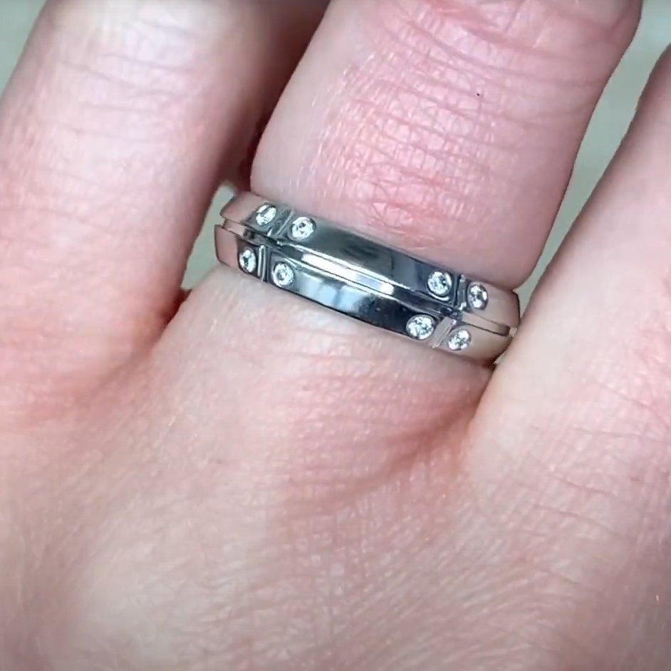 Tiffany & Co. Fede nuziale con diamante rotondo taglio Brilliante (circa 0,20 carati) in vendita 3