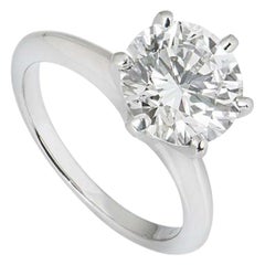 Tiffany 
Co. Round Brilliant Cut Diamond Engagement Ring 2.80 Carat