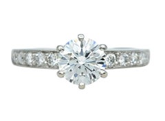 Tiffany & Co. Round Brilliant Cut Diamond Engagement Ring in Polished Platinum