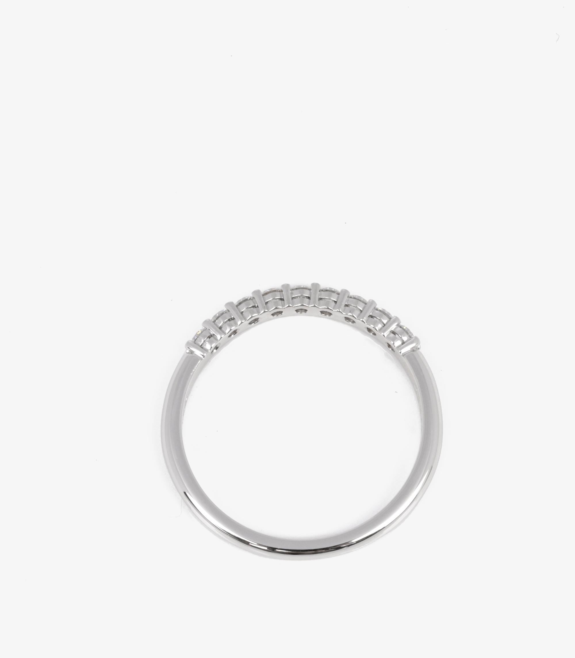 Round Cut Tiffany & Co. Round Brilliant Cut Diamond Forever Half Eternity Ring For Sale
