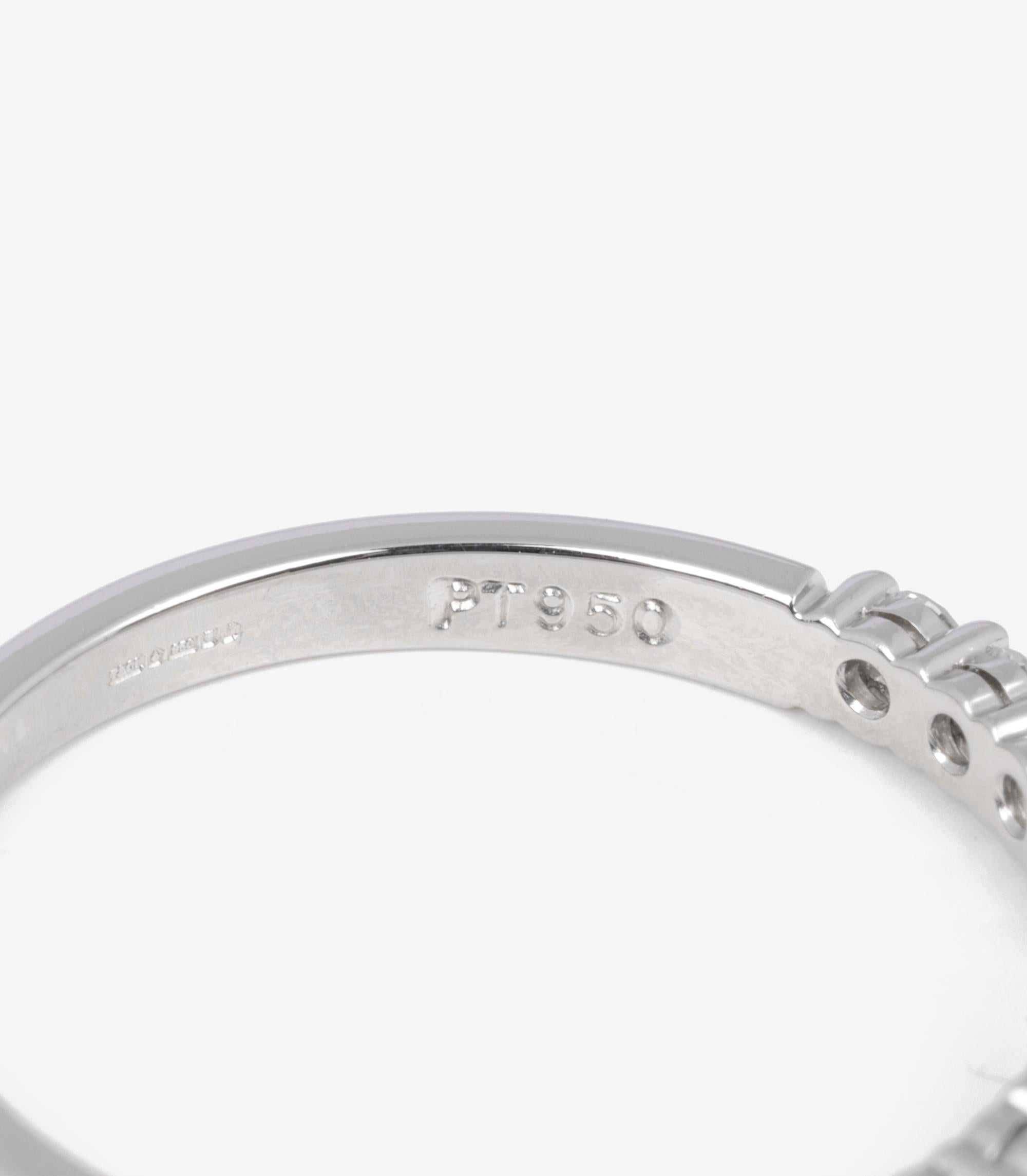 Women's or Men's Tiffany & Co. Round Brilliant Cut Diamond Forever Half Eternity Ring For Sale