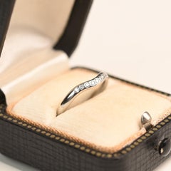 Elsa Peretti Tiffany & Co. Round Brilliant Diamond Wedding Band, Platinum