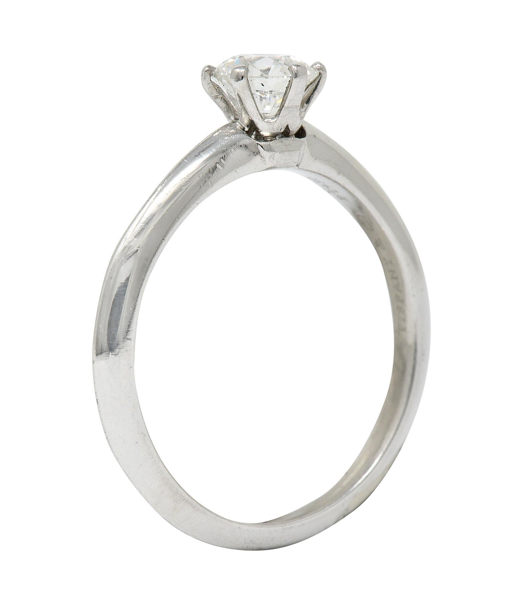 Tiffany & Co. Round Brilliant Cut Diamond Platinum Solitaire Engagement Ring 5