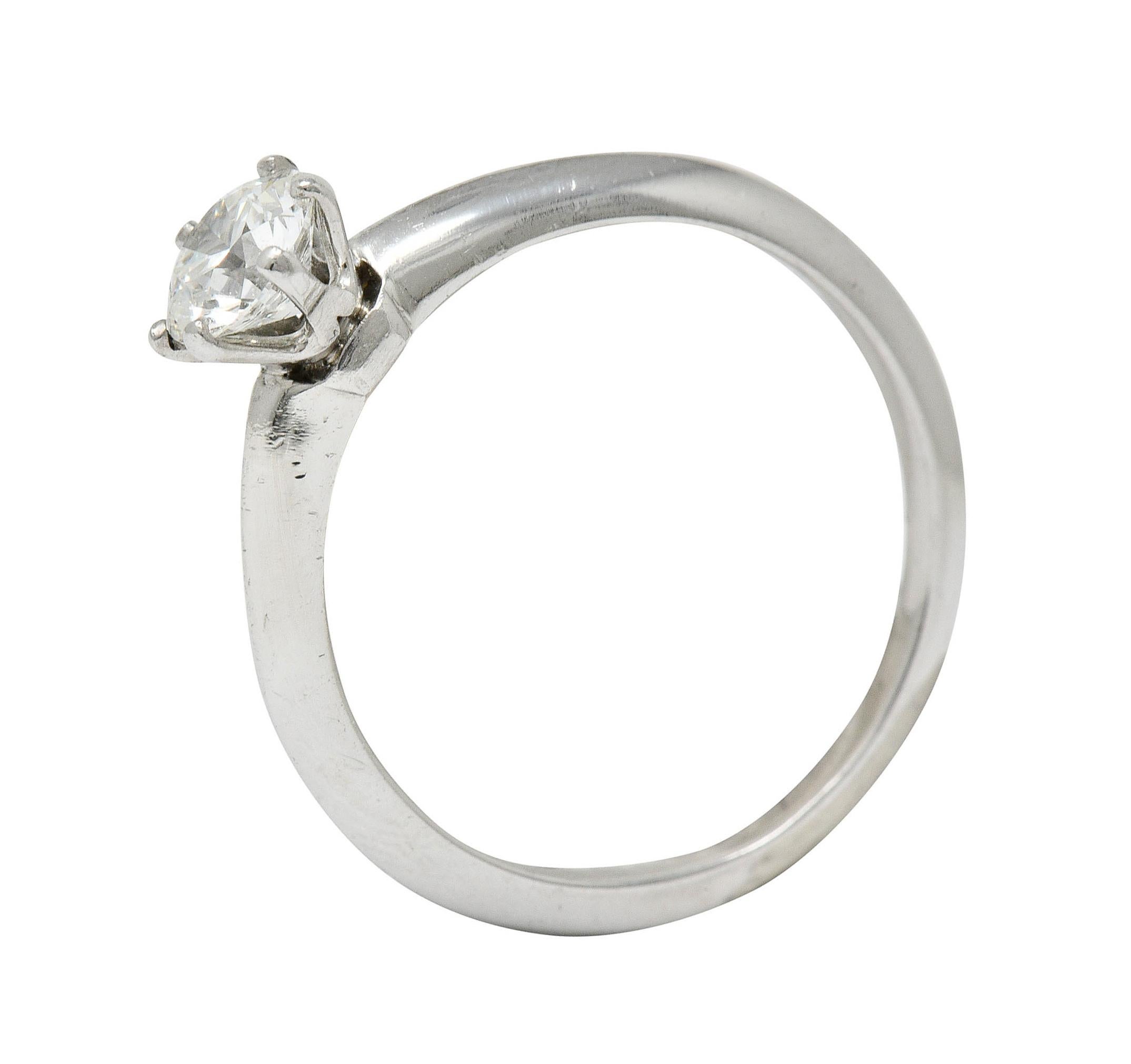 Tiffany & Co. Round Brilliant Cut Diamond Platinum Solitaire Engagement Ring 6
