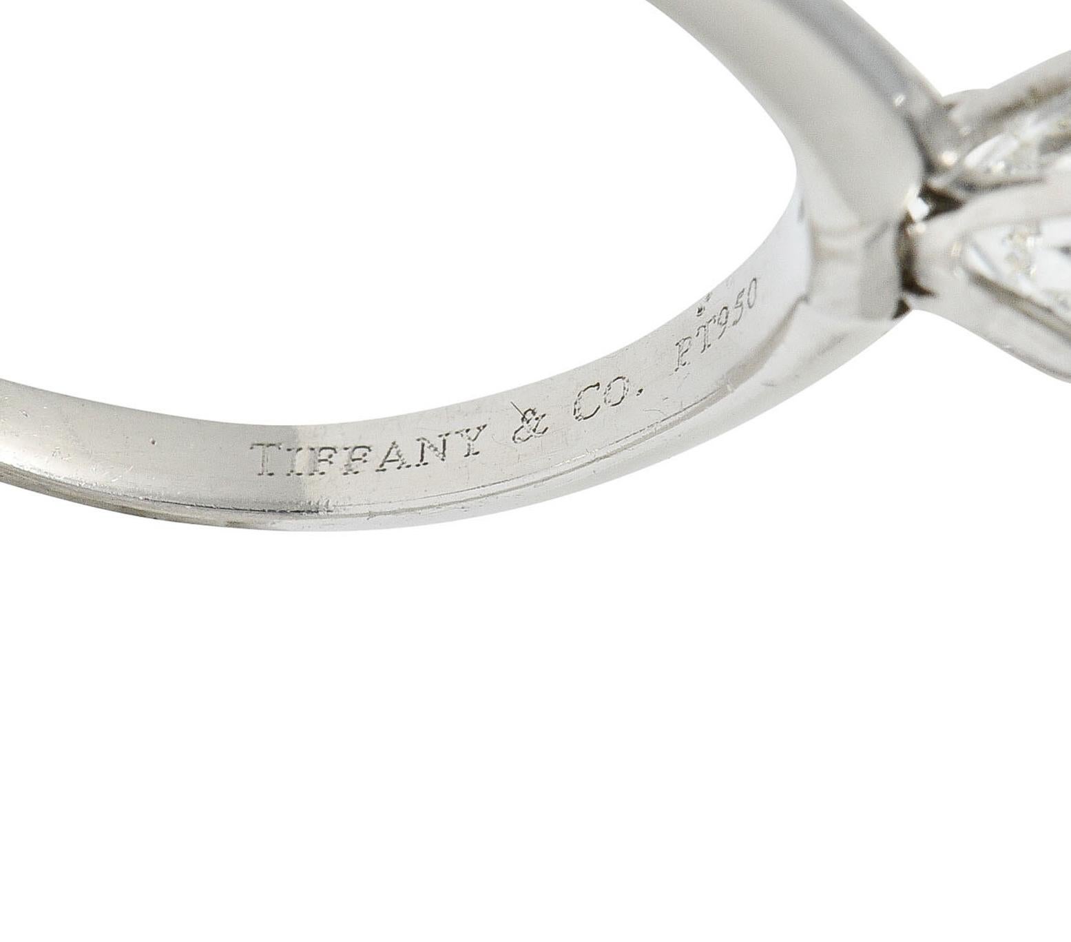 Tiffany & Co. Round Brilliant Cut Diamond Platinum Solitaire Engagement Ring 2