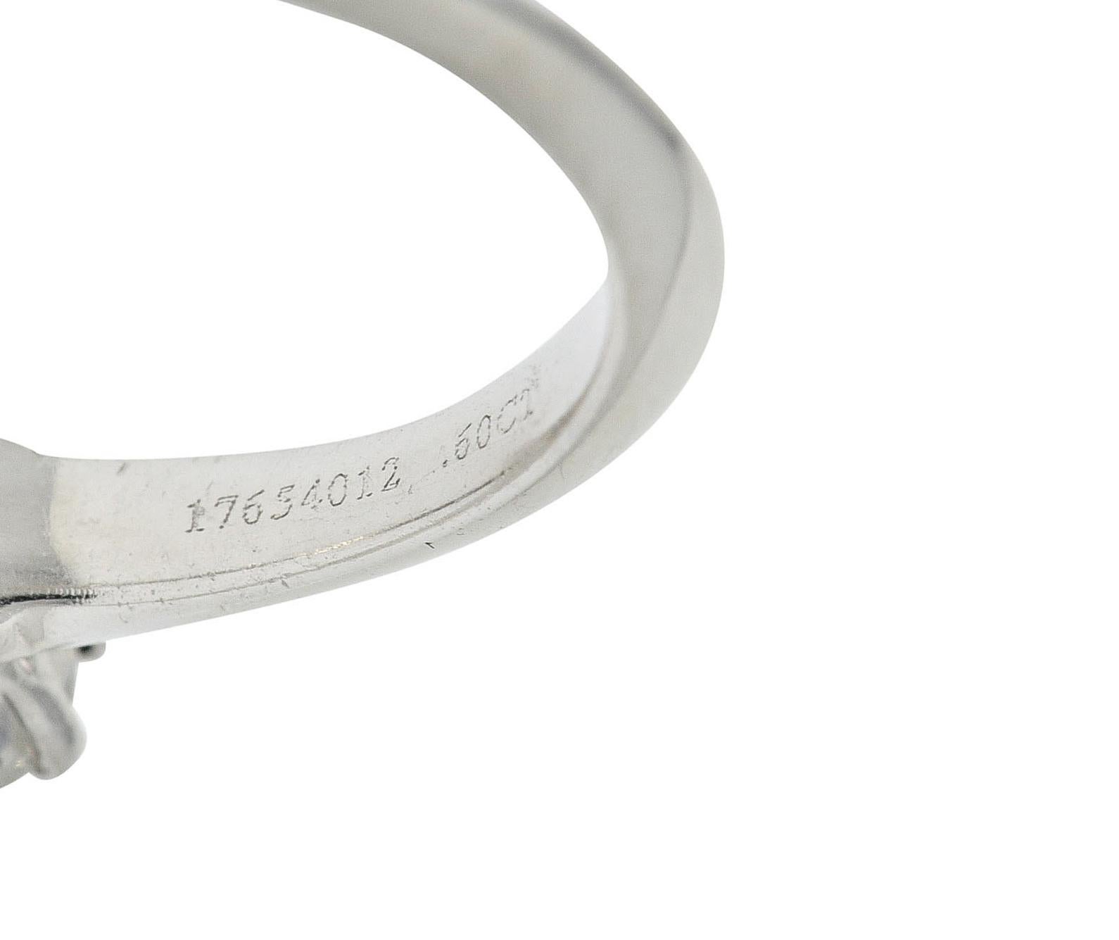 Tiffany & Co. Round Brilliant Cut Diamond Platinum Solitaire Engagement Ring 3