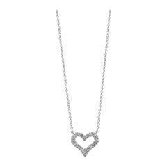 Tiffany & Co. Mini ciondolo con diamante rotondo taglio Brilliante in platino Tiffany Hearts
