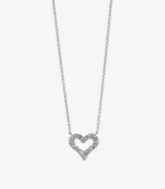 Tiffany & Co. Platin Tiffany Herz-Mini-Anhänger mit rundem Diamanten im Brillantschliff