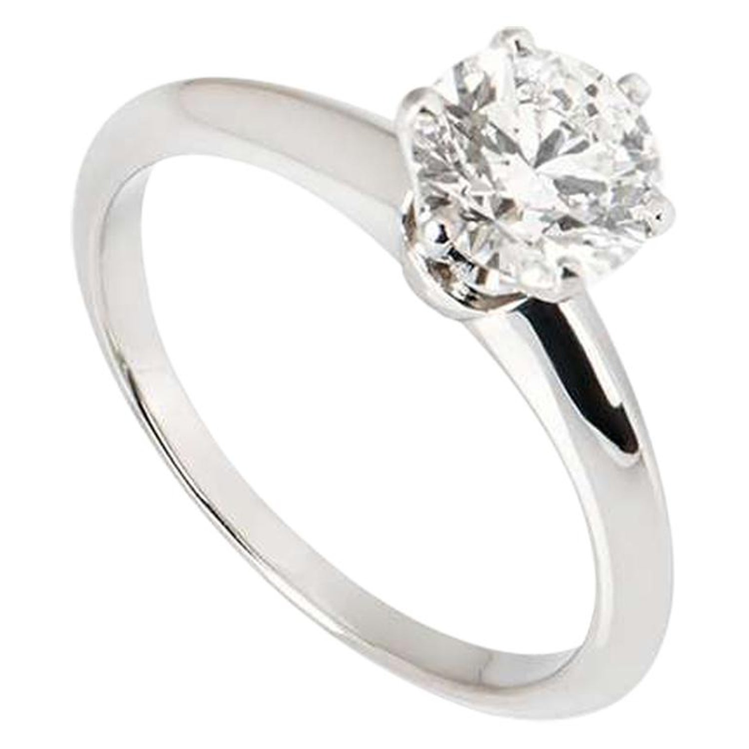 Tiffany and Co. Round Brilliant Cut Diamond Ring 1.14 Carat GIA Certified  For Sale at 1stDibs