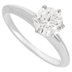 Tiffany & Co. Round Brilliant Cut Diamond Ring 1.14 Carat GIA Certified