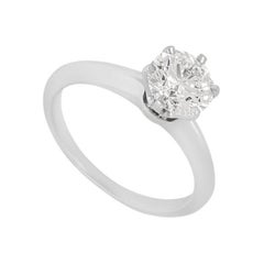 Tiffany & Co. Round Brilliant Cut Diamond Solitaire Engagement Ring 1.05ct H/VS2