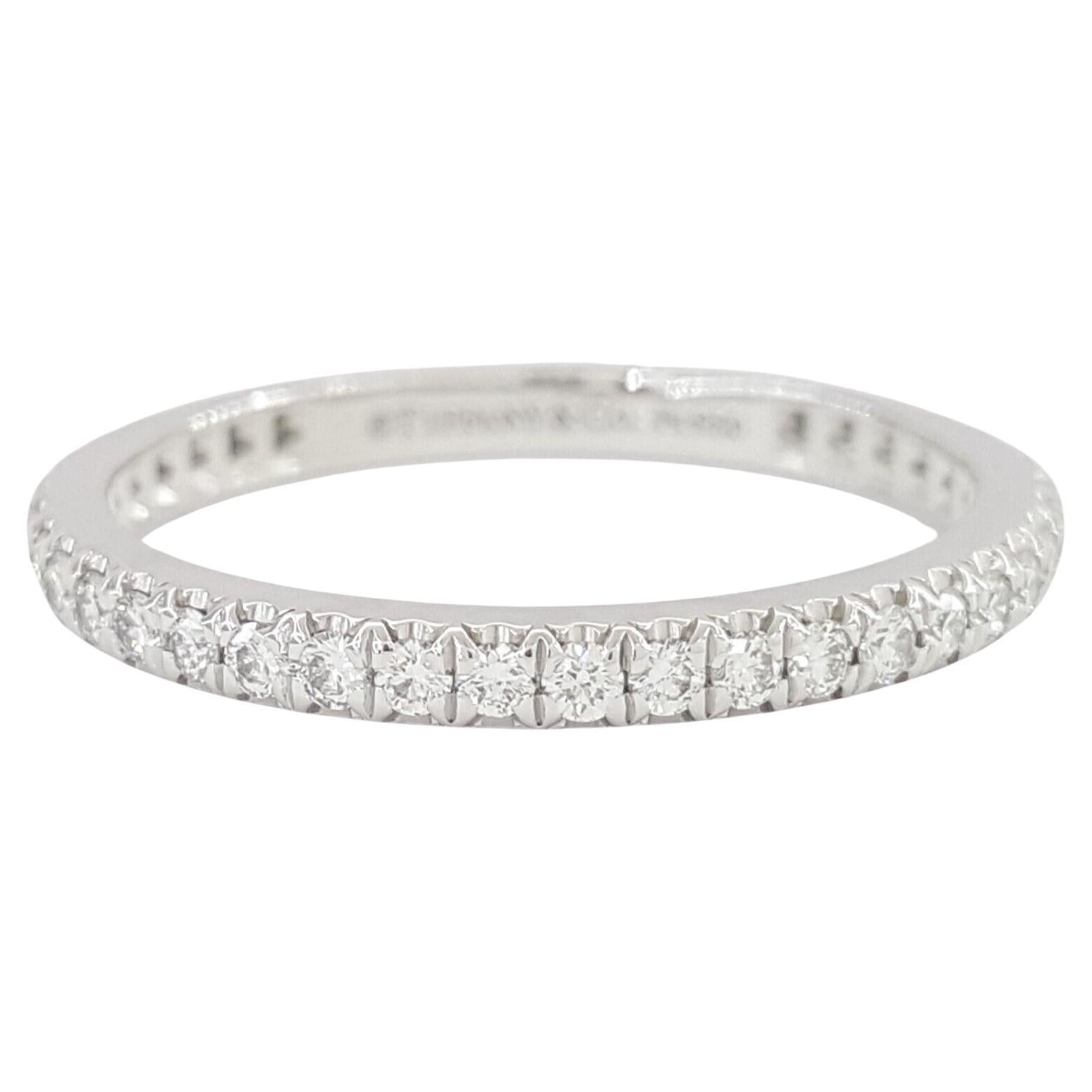 Women's or Men's Tiffany & Co.  Round Brilliant Cut Diamonds Eternity Band Ring For Sale