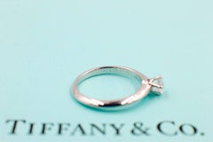 Tiffany & Co. Round Brilliant Diamond 0.28 Carat Platinum Engagement Ring Papers