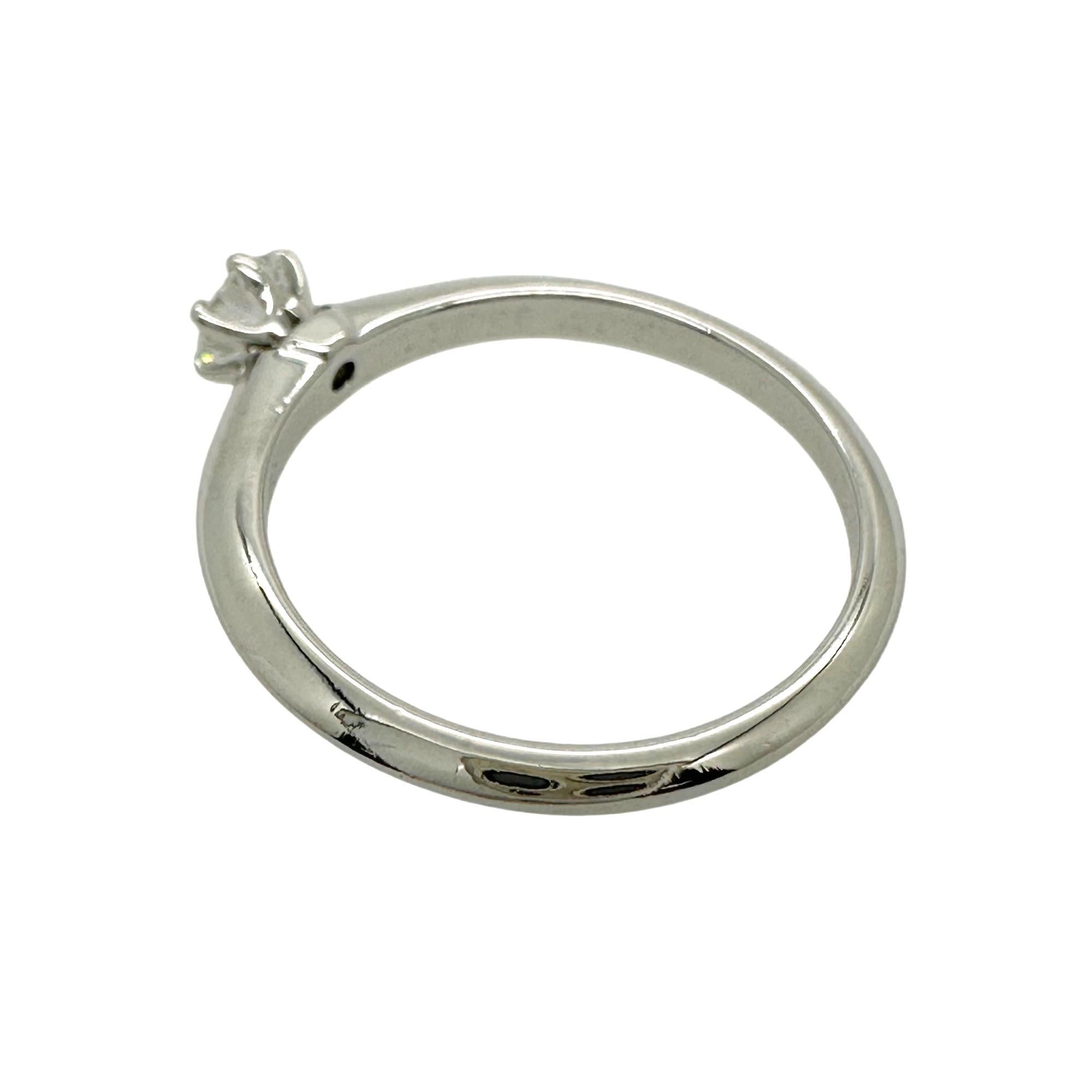 Tiffany & Co. Round Brilliant Diamond 0.29 cts D IF Solitaire Engagement Ring For Sale 6