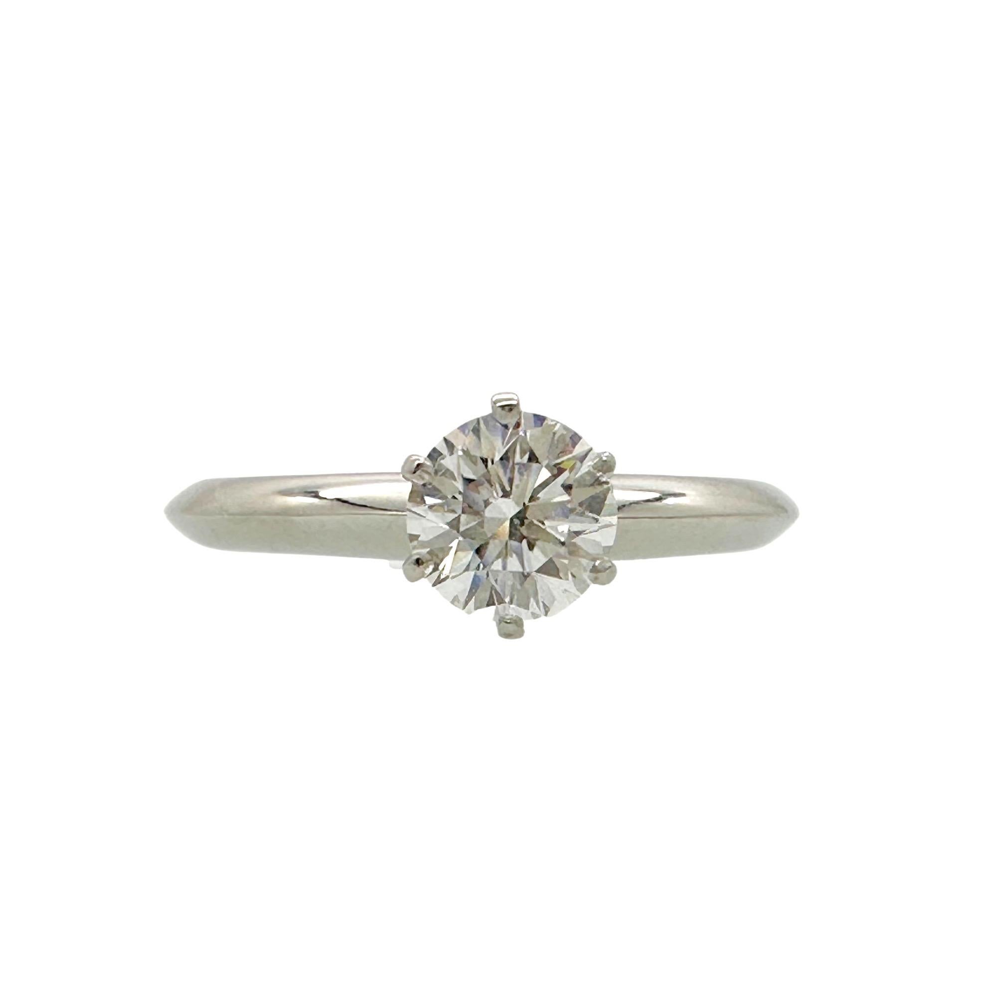 Tiffany & Co. Round Brilliant Diamond 0.57 cts G VVS1 Solitaire Engagement Ring For Sale 1