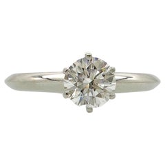 Tiffany & Co. Bague de fiançailles solitaire diamant rond brillant 0.57 cts G VVS1