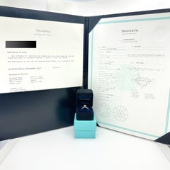TIFFANY & CO Round Brilliant Diamond 0.75 cts I VS1 Platinum Engagement Ring