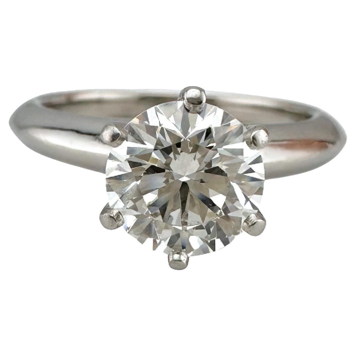 Tiffany & Co. Round Brilliant Diamond 1.22 cts I VS1 Platinum Engagement Ring