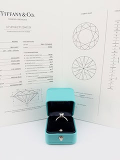 Tiffany & Co Round Brilliant Diamond Engagement Ring 1.02 cts F VS2 Platinum