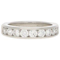 Tiffany & Co. Round Brilliant Diamond Half Eternity Ring Set in Platinum