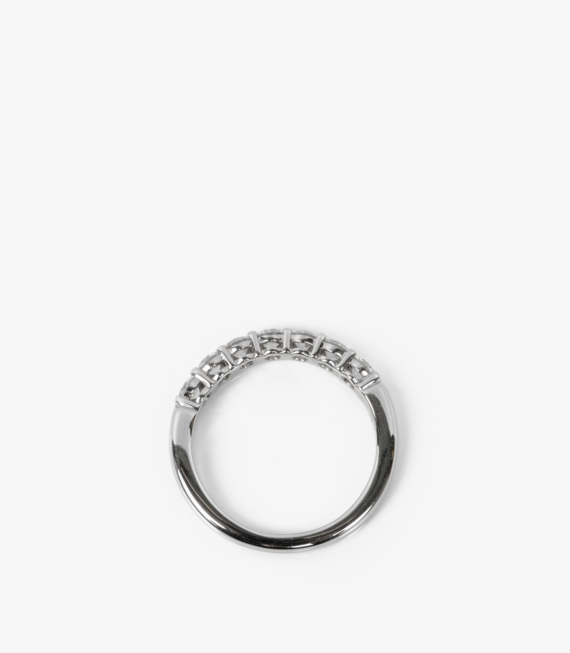 Tiffany & Co. Round Brilliant Diamond Platinum Embrace Half Eternity Ring In Excellent Condition For Sale In Bishop's Stortford, Hertfordshire