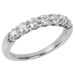 Tiffany & Co. Bague demi-éternité en platine avec diamants brilliants ronds