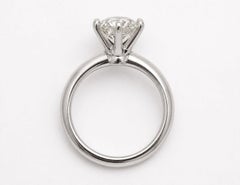 Tiffany & Co. Runder Brillant Diamant Solitär Platin Ring