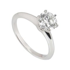 Tiffany & Co. Round Brilliant Diamond Solitaire Ring 1.67 Carat GIA Certified