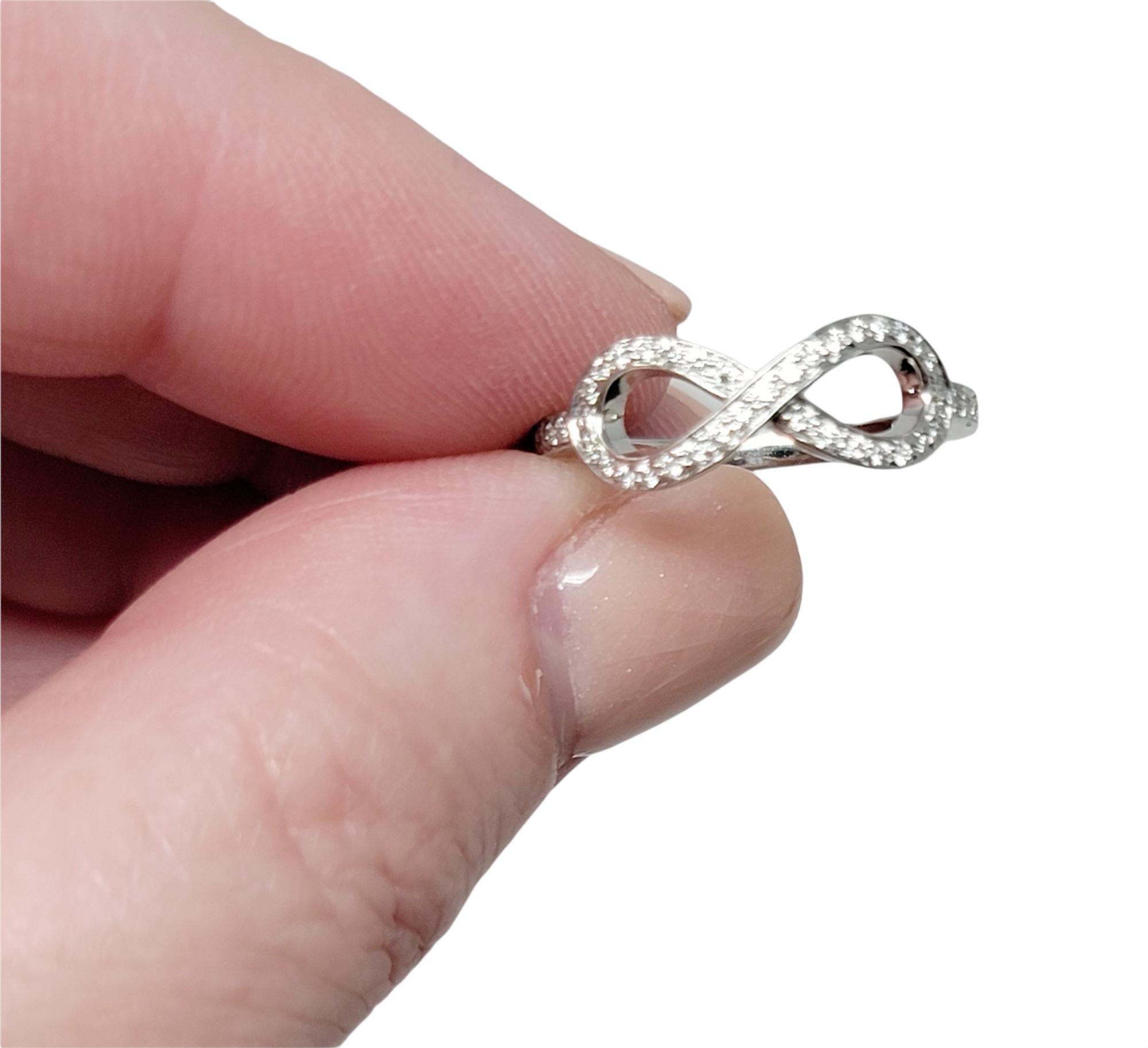 Tiffany & Co. Round Brilliant Pave Diamond Infinity Symbol Band Ring in Platinum 2