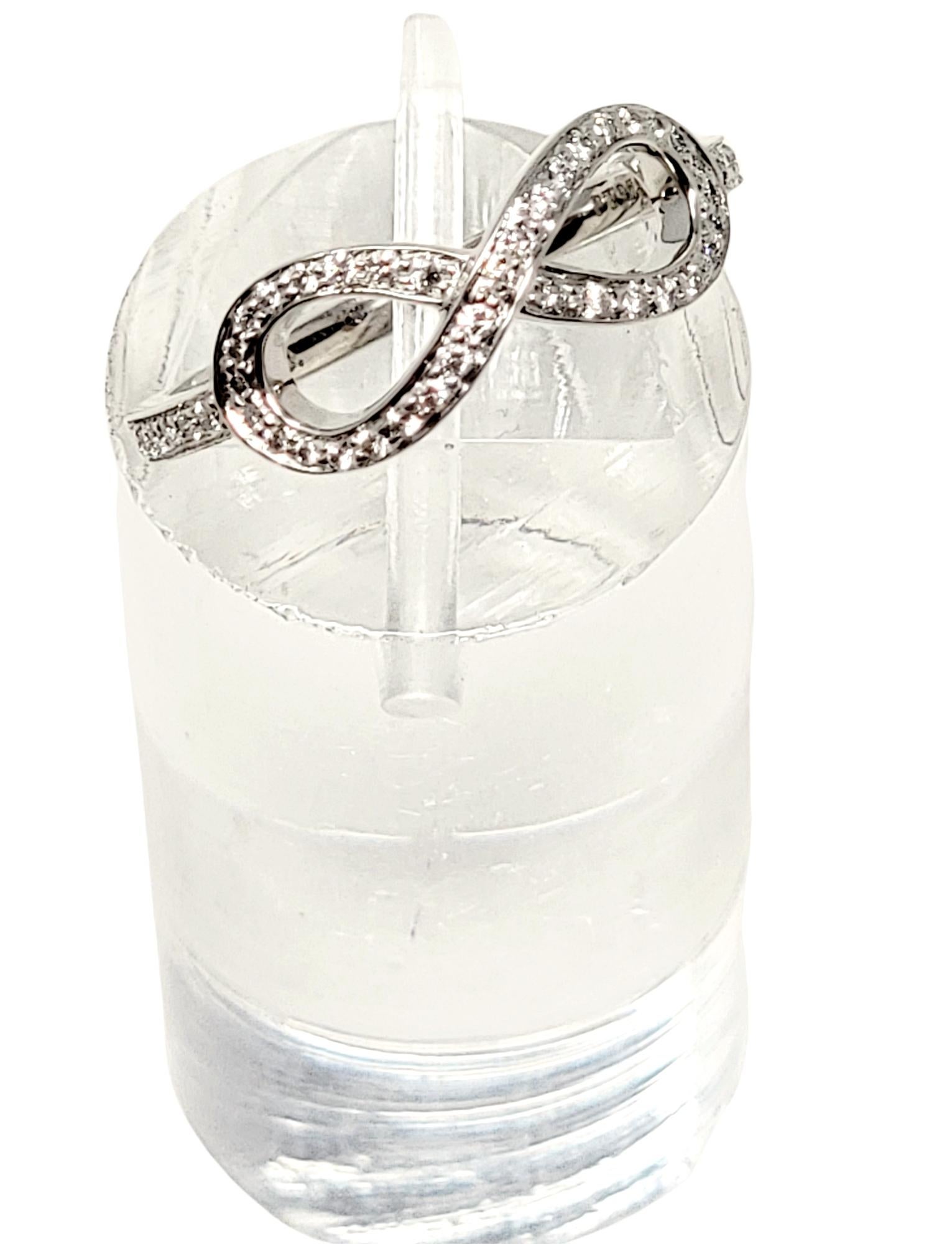 Tiffany & Co. Round Brilliant Pave Diamond Infinity Symbol Band Ring in Platinum 3